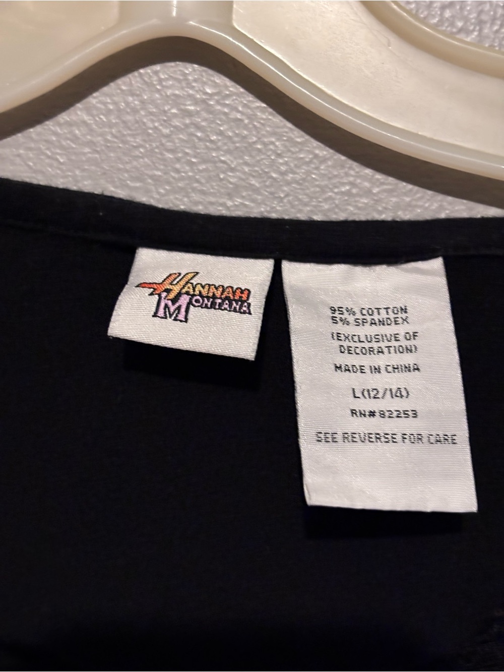 Y2K Black Lace Hannah Montana T-Shirt - Picture 8 of 9
